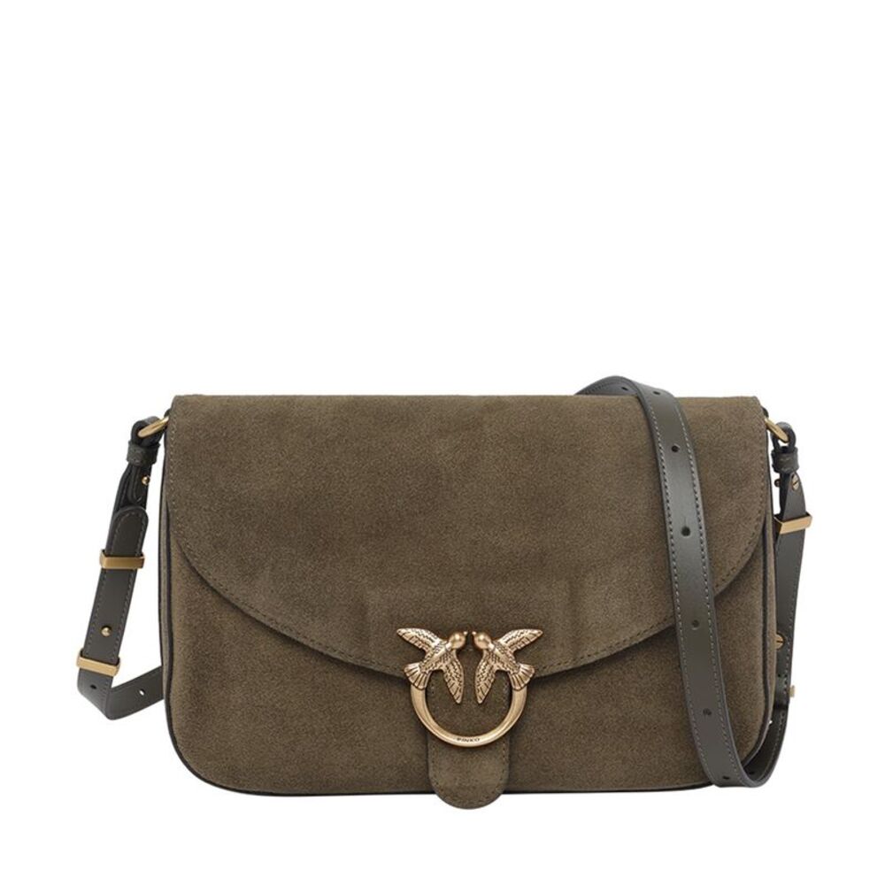 Pinko Women Suede Love Classic Satchel Bag